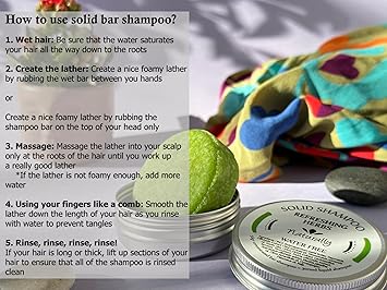 Hristina WaterFree Solid Shampoo Bar with Shea Butter Olive Oil and Aromatic Herbs Revitalize Hair Naturally - Image 5