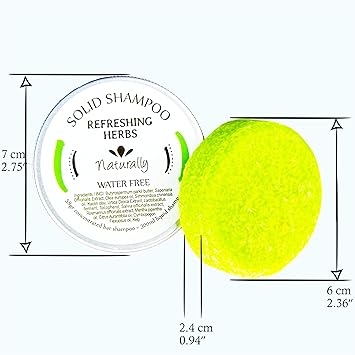 Hristina WaterFree Solid Shampoo Bar with Shea Butter Olive Oil and Aromatic Herbs Revitalize Hair Naturally - Image 4
