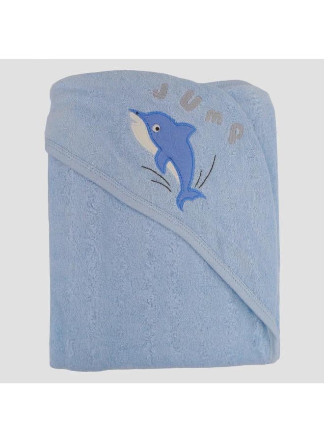 Baby Hooded Towel - Dolphin Design - Image 1