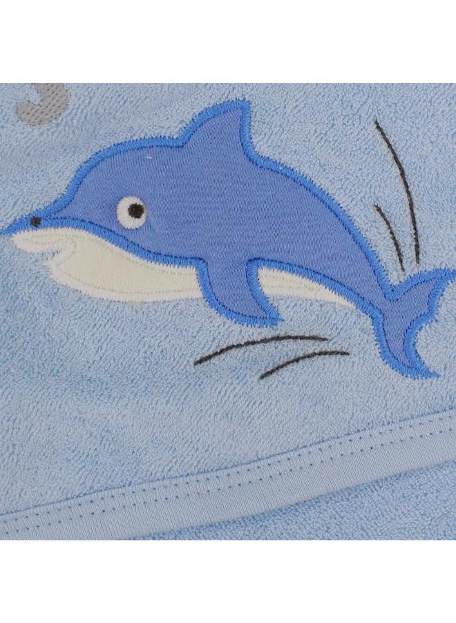 Baby Hooded Towel - Dolphin Design - Image 2