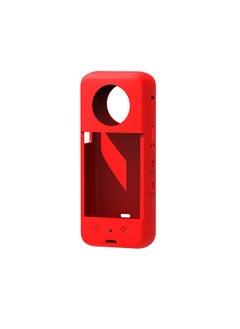 O Ozone Compatible Case for Insta360 One X3 ,Silicone Carrying Case with Guards Lens Cover Cap, Anti-drop Protective Accessories Cover for Insta360 X3 Action Camera Accessories - Red  - Image 5