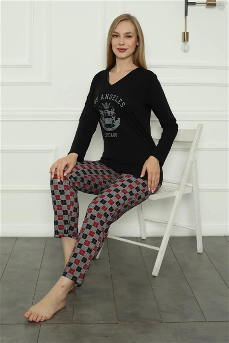 اكبينيز Women's Combed Cotton Pajama Set 4158