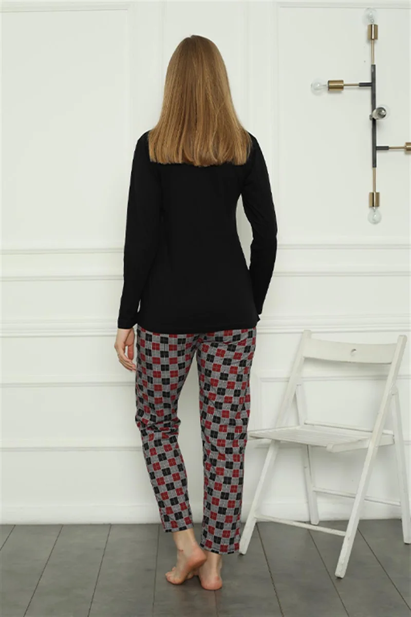اكبينيز Women's Combed Cotton Pajama Set 4158