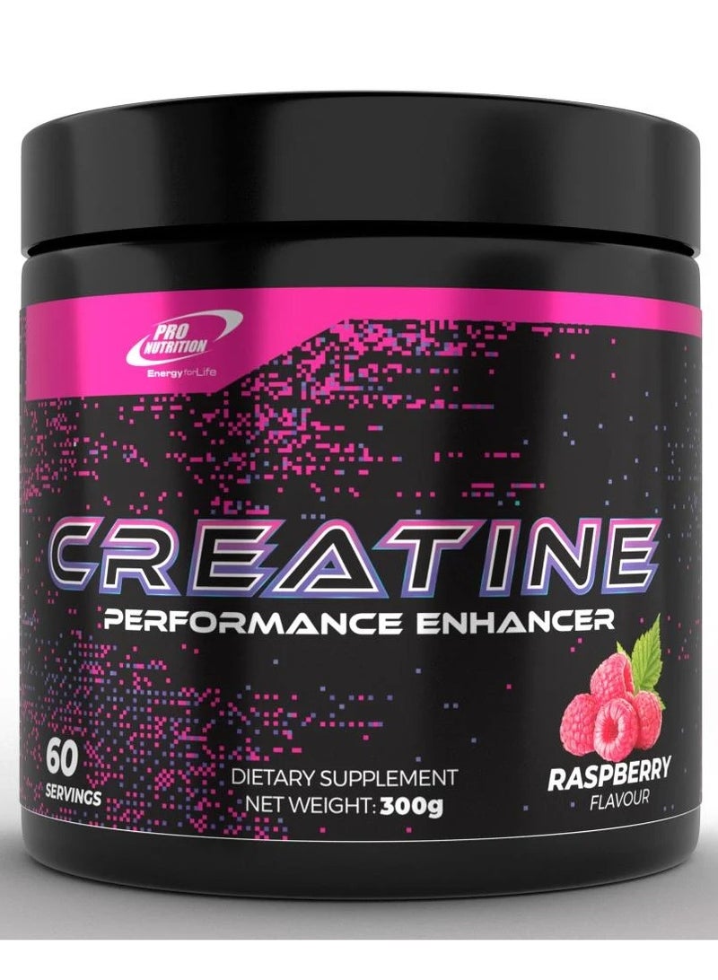 PRO NUTRITION Creatine Monohydrate Raspberry Flavor 60 Servings - 300 gm  - Image 1