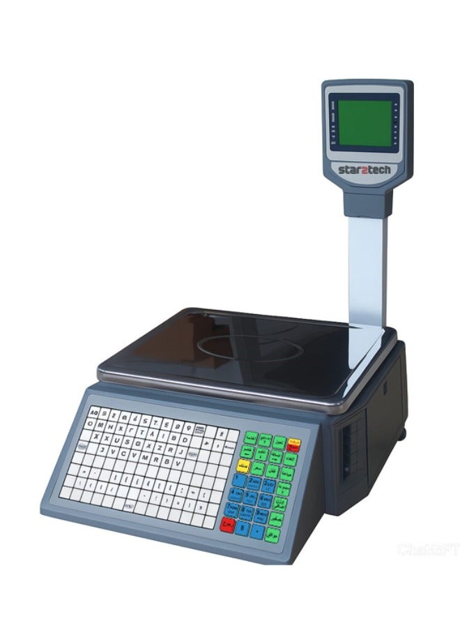 Smart Techo 30kg Electronic Scale with Barcode Printer for Vegetables, Fruits, and Meat - Image 1