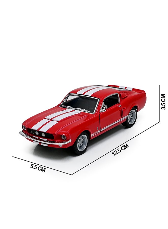 Kinsmart كينسمارت 1:38 1967 شيلبي GT500 نموذج سيارة مصنوعة من الصب – سيارة لعبة قابلة للسحب للأطفال وجامعي التحف - Image 4