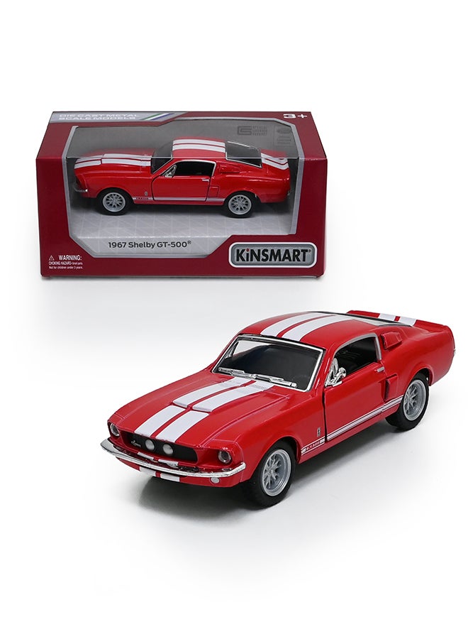 Kinsmart كينسمارت 1:38 1967 شيلبي GT500 نموذج سيارة مصنوعة من الصب – سيارة لعبة قابلة للسحب للأطفال وجامعي التحف - Image 1