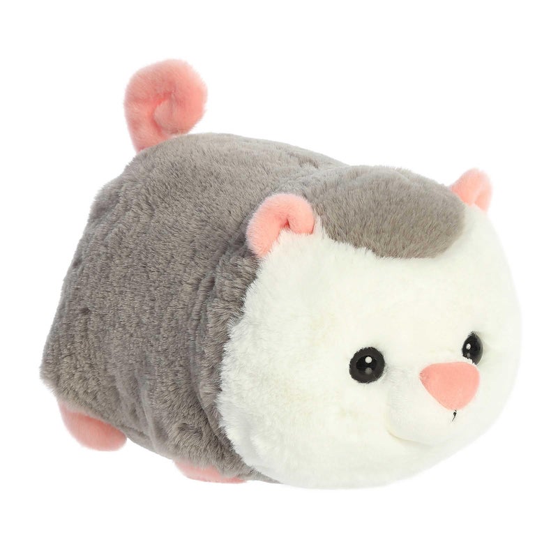 AuroraÂ® Adorable Spudstersâ„¢ Odin Opossumâ„¢ Stuffed Animal - Round Shape Makes for Comforting Cuddles - Perfect for Kids All Ages and Animal Loving Adults - Grey 11 Inches - Image 1