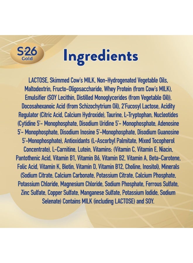 S26 Gold Stage 3 Growing Up Formula From 1 To 3 Years Cow'S Milk Formula Tin 800G - Image 4