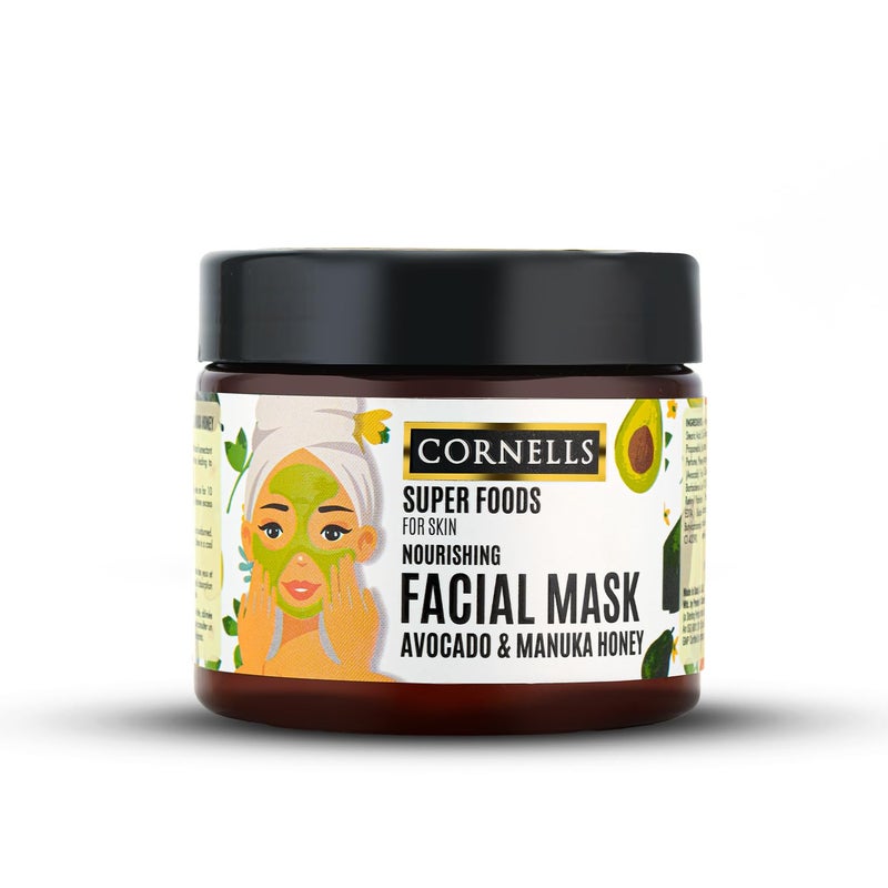 CORNELLS WELLNESS CORNELLS Super Foods Avocado & Manuka Honey Facial Mask For Nourishing Skin | For Men & Women Hydrating Mask for Healthy Revitalized Skin - 400gm - Image 1