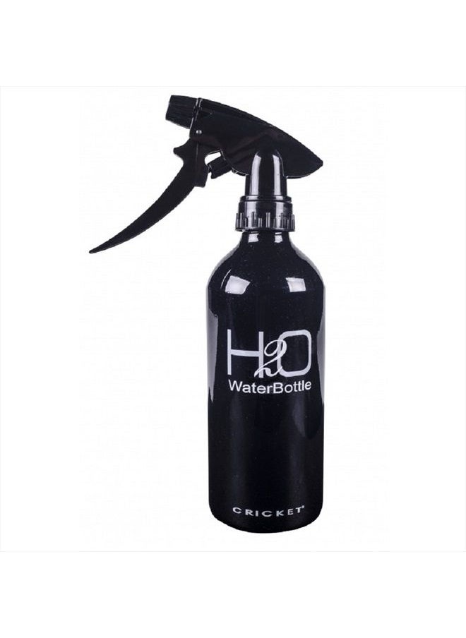 Cricket H2O Water Spray Bottle for Hair Mist Salon Style Spray Bottles Metal Aluminum, Hairstylist Barber Styling Supplies and Accessories, 13.5 oz, Sparkle Black 