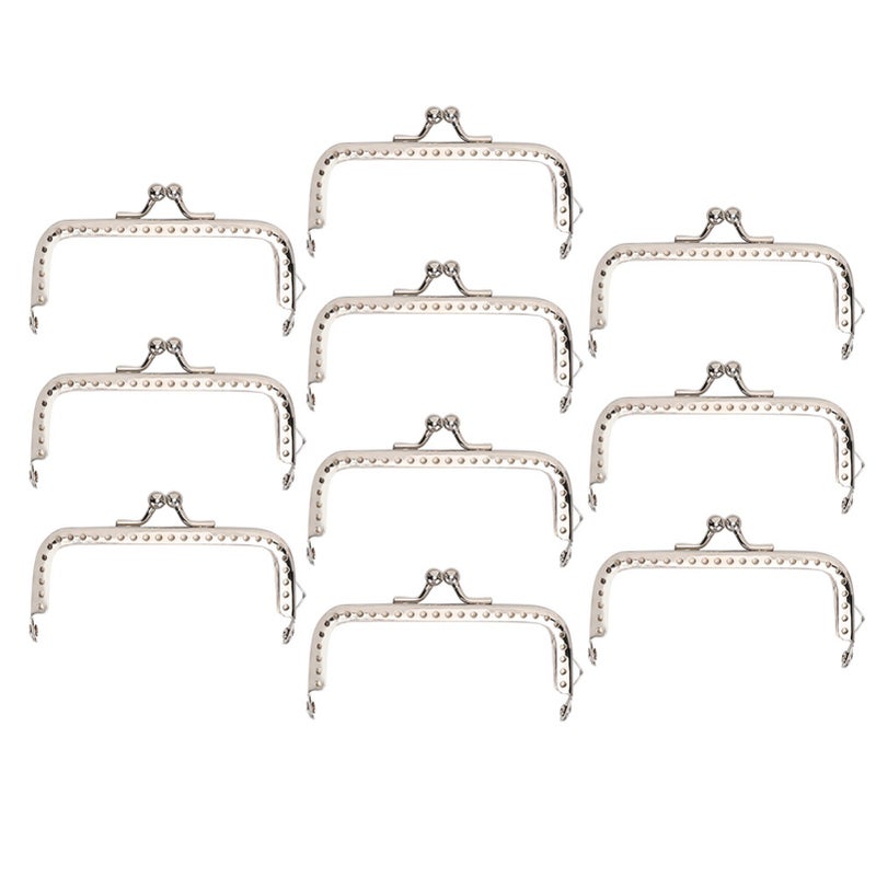 10pcs 8.5cm Square Metal Frame Clasp Lock Clip for Purse Bag Making DIY Craft Supplies - Image 2