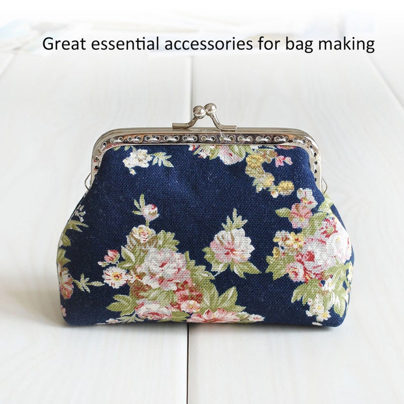 10pcs 8.5cm Square Metal Frame Clasp Lock Clip for Purse Bag Making DIY Craft Supplies - Image 3