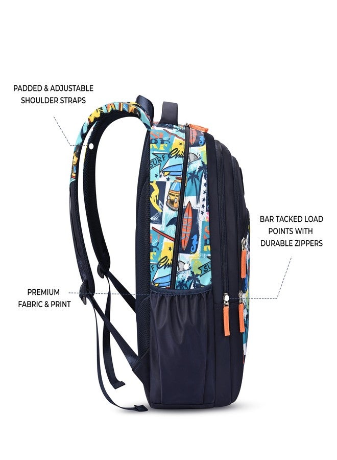 Gear Wanderer 17"/20L Medium Water Resistant School Bag/Casual Backpack/Daypack/Laptop Bag for Boys/Girls (Royal Blue - Mint) - Image 3