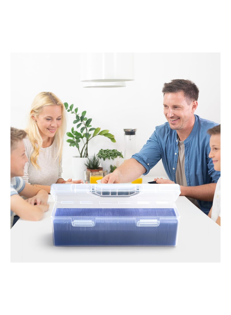 KASTWAVE Trading Card Storage Box, Playing Card Case Holder Organizer for MTG, TCG Cards, Clear Plastic Card Case Holds Up to 750pcs Standard Size Cards 200 Toploaders, Baseball Football Card Collector - Image 2