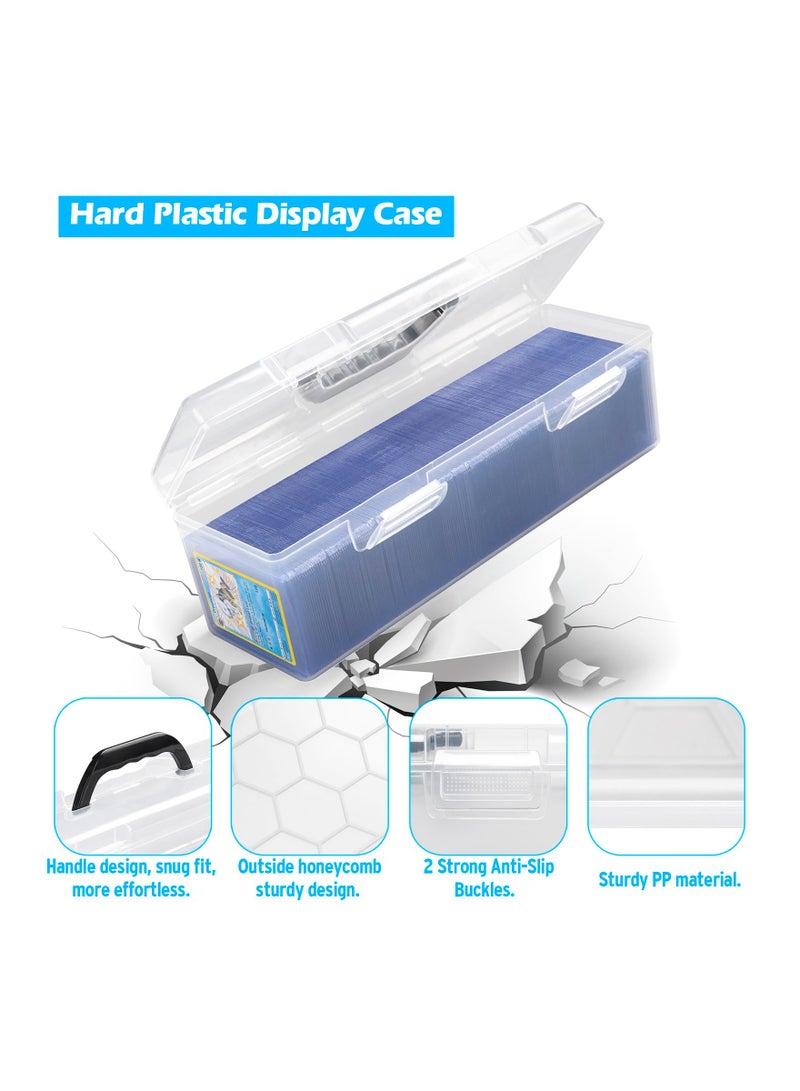 KASTWAVE Trading Card Storage Box, Playing Card Case Holder Organizer for MTG, TCG Cards, Clear Plastic Card Case Holds Up to 750pcs Standard Size Cards 200 Toploaders, Baseball Football Card Collector - Image 3
