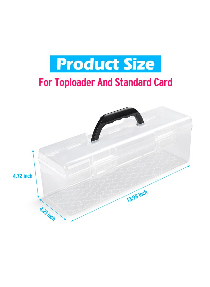 KASTWAVE Trading Card Storage Box, Playing Card Case Holder Organizer for MTG, TCG Cards, Clear Plastic Card Case Holds Up to 750pcs Standard Size Cards 200 Toploaders, Baseball Football Card Collector - Image 5
