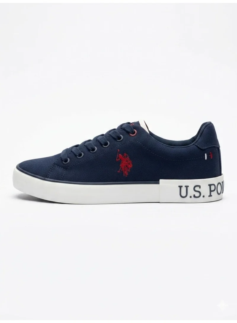 U.S. Polo Assn. USPA Men’s Navy Knit Casual Sneakers – Lightweight Lace-Up Walking & Lifestyle Shoes