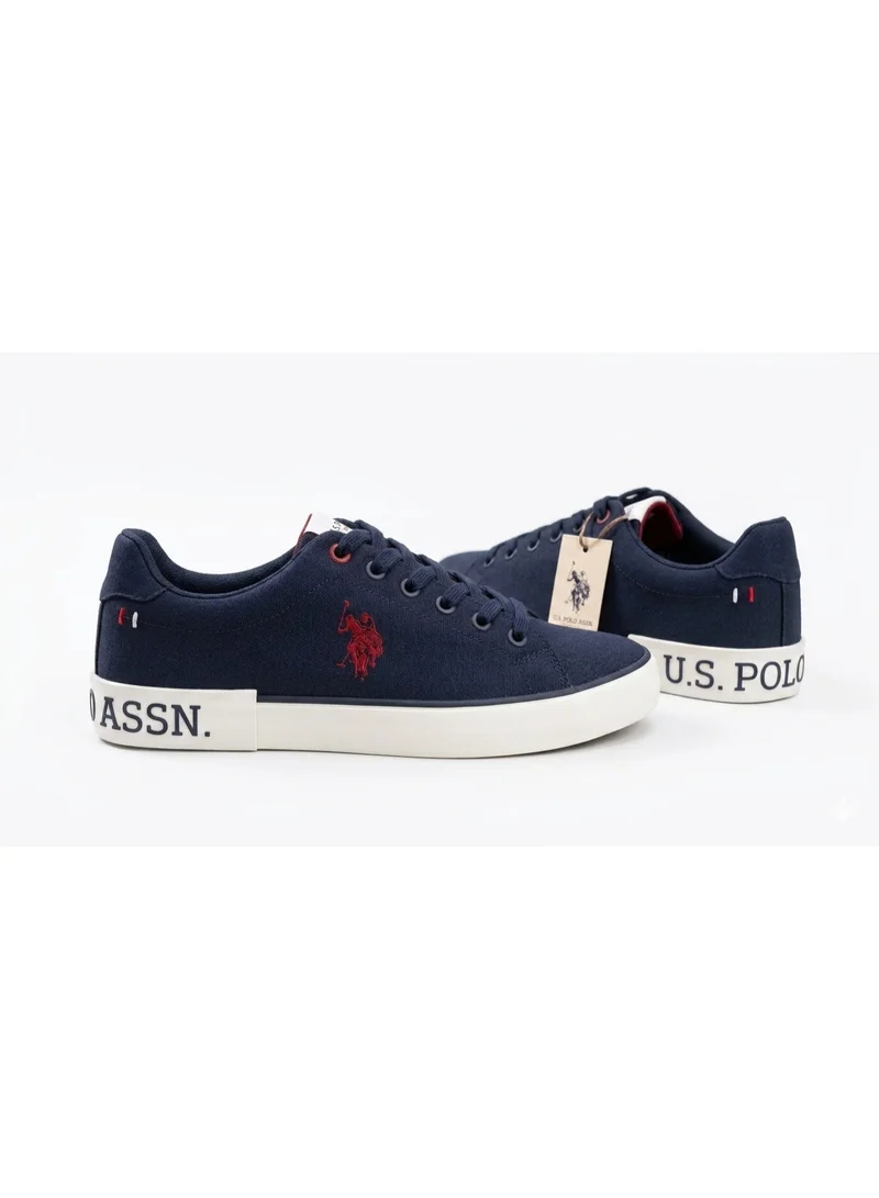 U.S. Polo Assn. USPA Men’s Navy Knit Casual Sneakers – Lightweight Lace-Up Walking & Lifestyle Shoes