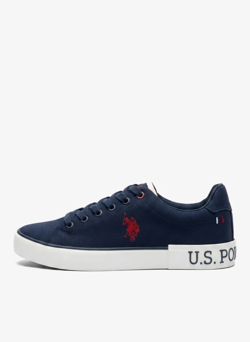 يو اس بولو اسن USPA Men’s Navy Knit Casual Sneakers – Lightweight Lace-Up Walking & Lifestyle Shoes