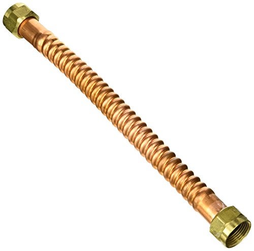 LASCO 10-1351 Water Flex, Corrugated Copper, Brass Nuts, 3/4-Inch Female Pipe Thread by 12-Inch Long - Image 1