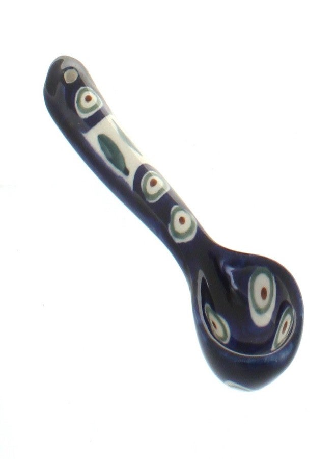 Blue Rose Pottery ملعقة شاي من الخزف البولندي "بلو روز" على شكل طاووس - Image 1