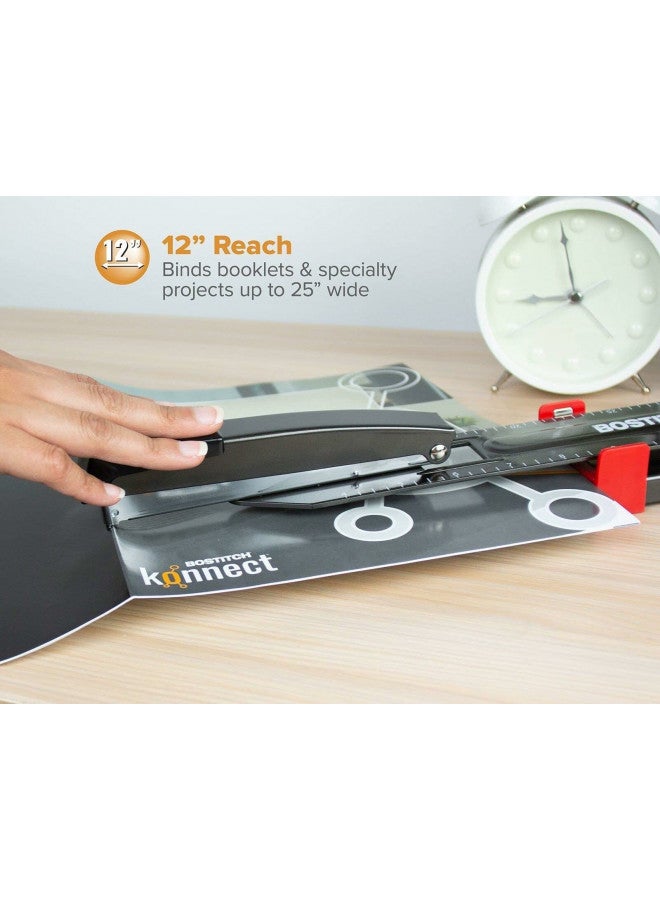 Bostitch Office مُدبِّس بوسيتش المكتبي المضاد للاحتباس، سعة 20 ورقة، قابل للتعديل، متين، أسود - Image 2