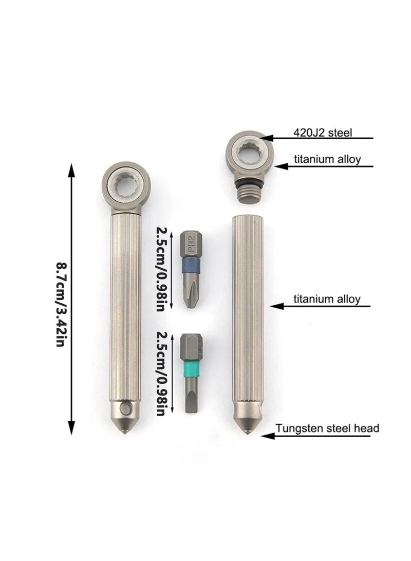 Compact Ratchet Screwdriver, Magnetic Ratchet Screwdriver, Multipurpose Pocket-sized Ratchet Screwdriver, Performance, Easy Access & Carry, Compact Design, Safety, Premium Screwdriver  - Image 2