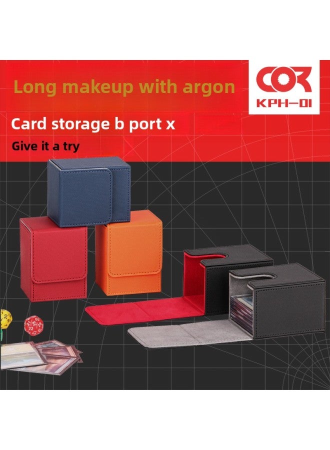 Star Card NBA Treasure Dream PTCG Game King Card Sorting Box Storage Dust-proof 35PT130 Card Storage Box-Color:Vertical Small Red - Image 2