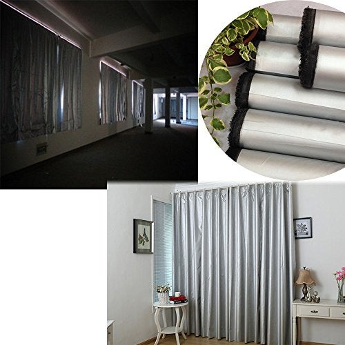 David accessories Blackout Drapery Shade Fabric Black and Silver 100 Percent Shading Light Waterproof Sunshade Cloth Light Weight (1Yard) - Image 5