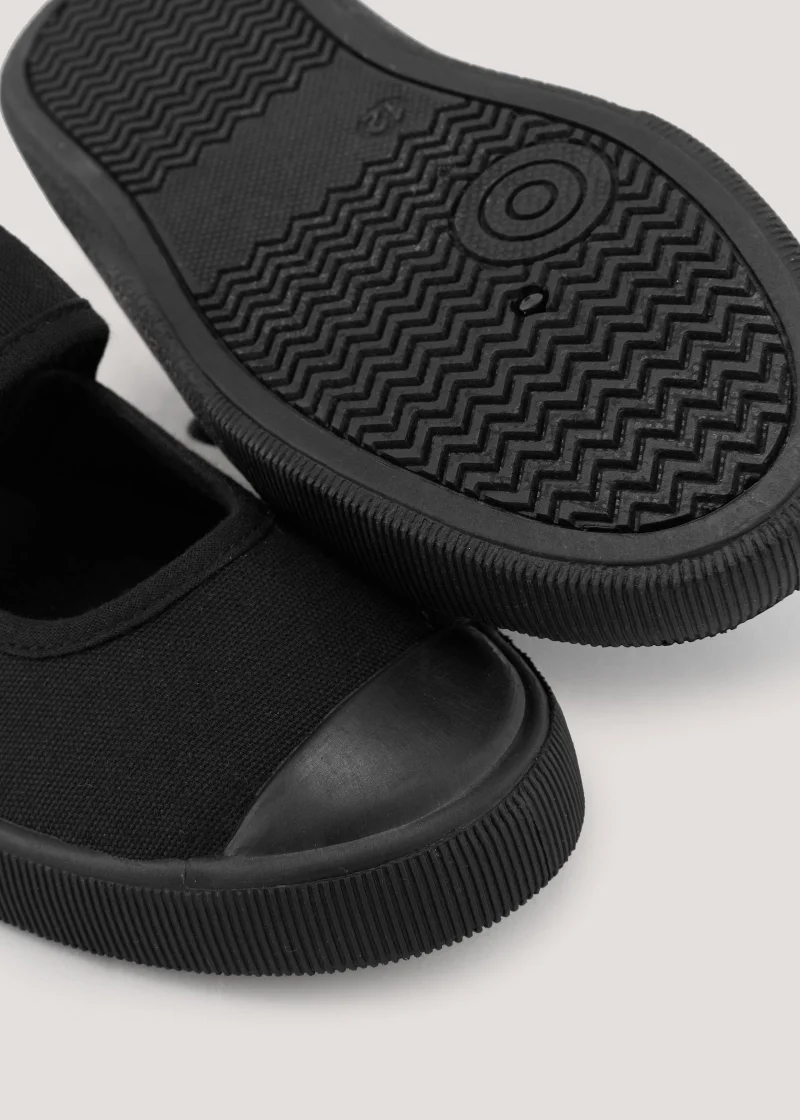 Matalan Kids Black Mary Jane Plimsoll Shoes
