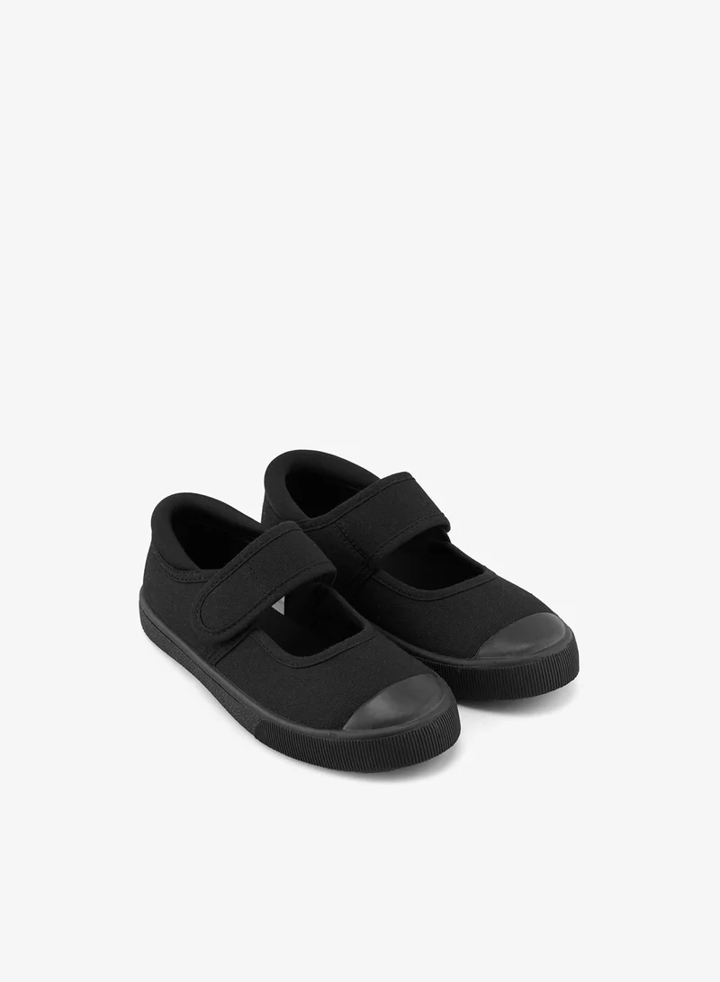 Matalan Kids Black Mary Jane Plimsoll Shoes