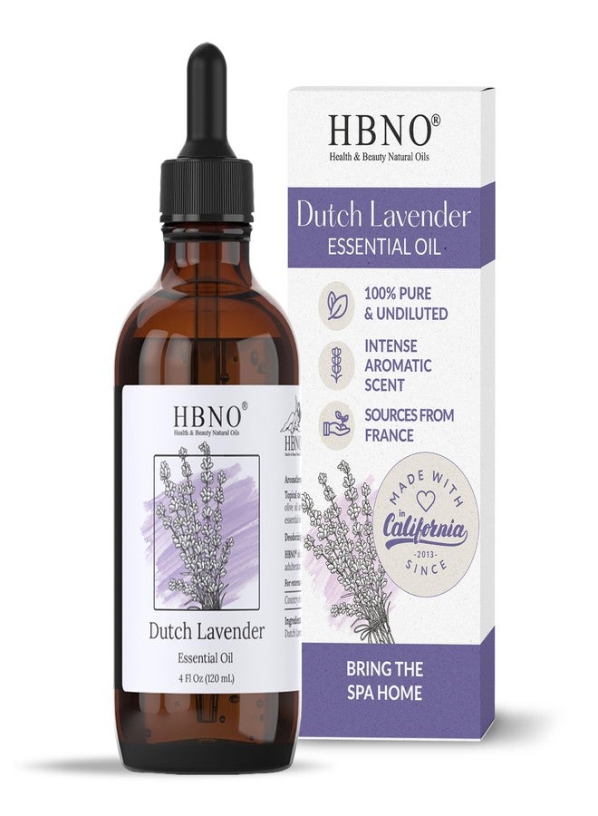 HBNO California Bottled Dutch Lavender Essential Oil 4 fl oz (120ml) - Natural Lavender Oil for Skin, Perfect for Cleaning, Aromatherapy, DIY & Diffuser - Image 1