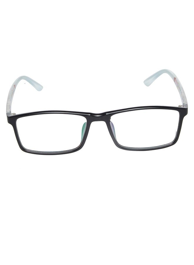 Vast Anti Reflection & Light Weight Strong Black Unisex Spectacle Frame (8010) (C8 BLACK INSIDE-PRINT CLEAR) - Image 3