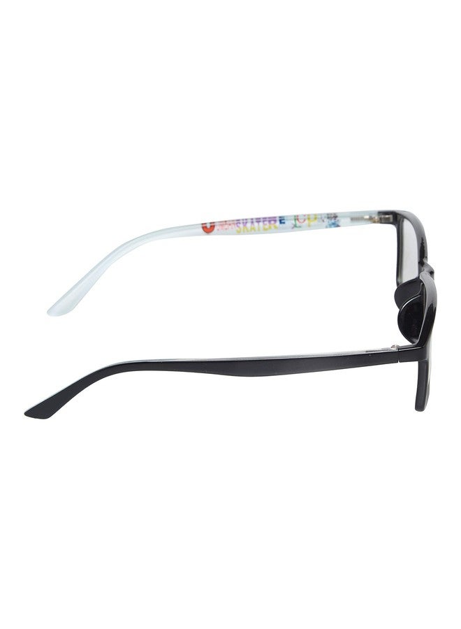 Vast Anti Reflection & Light Weight Strong Black Unisex Spectacle Frame (8010) (C8 BLACK INSIDE-PRINT CLEAR) - Image 5