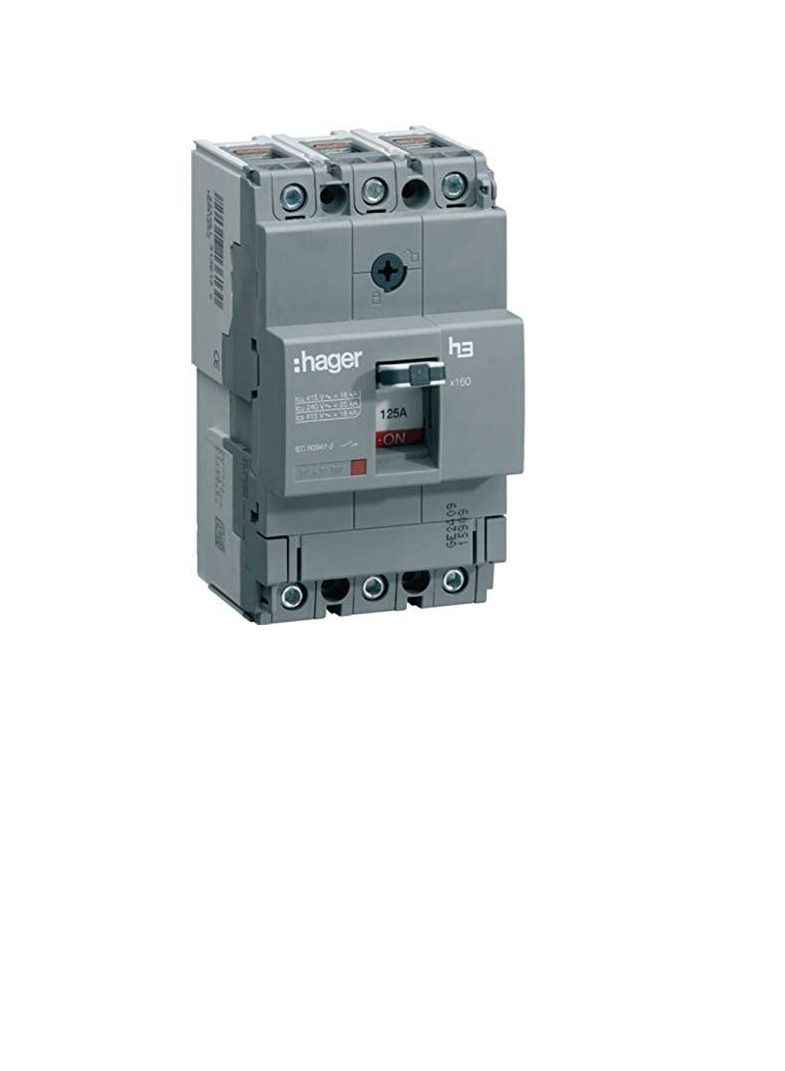 هاجر دائرة هاجر مصبوب  قاطع 125A TP 25KA MCCB HHA125Z (x160-H3)  - Image 2