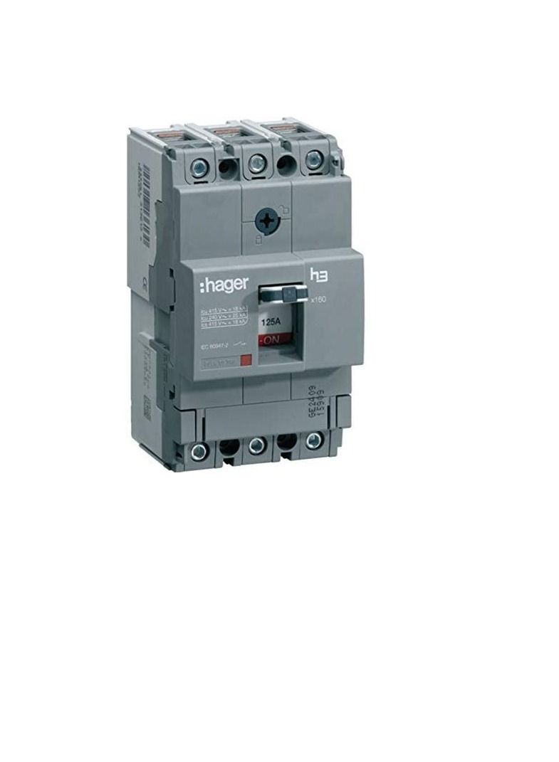 هاجر دائرة هاجر مصبوب  قاطع 125A TP 25KA MCCB HHA125Z (x160-H3)  - Image 1