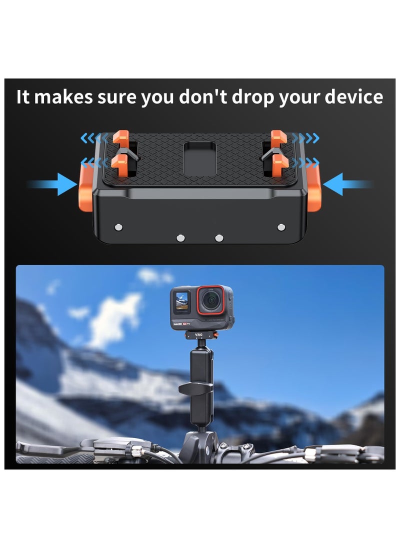 Generic Magnetic Quick Release Mount, Snap-On Magnetic 2 Prong Mount and 1/4 Thread Mount for Insta360 Ace Pro / Insta360 Ace, 1/4 Screw Hole for Tripod Foldable  - Image 5
