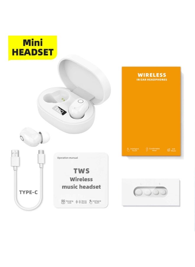 general Classic Mini Headset J15 Smart Earbuds TWS Bluetooth Headphones with LED Power Display Built-in High-Definition Microphone, Intelligent Noise Reduction HiFi Sound Quality Deep Bass Smart Touch Control - Image 2