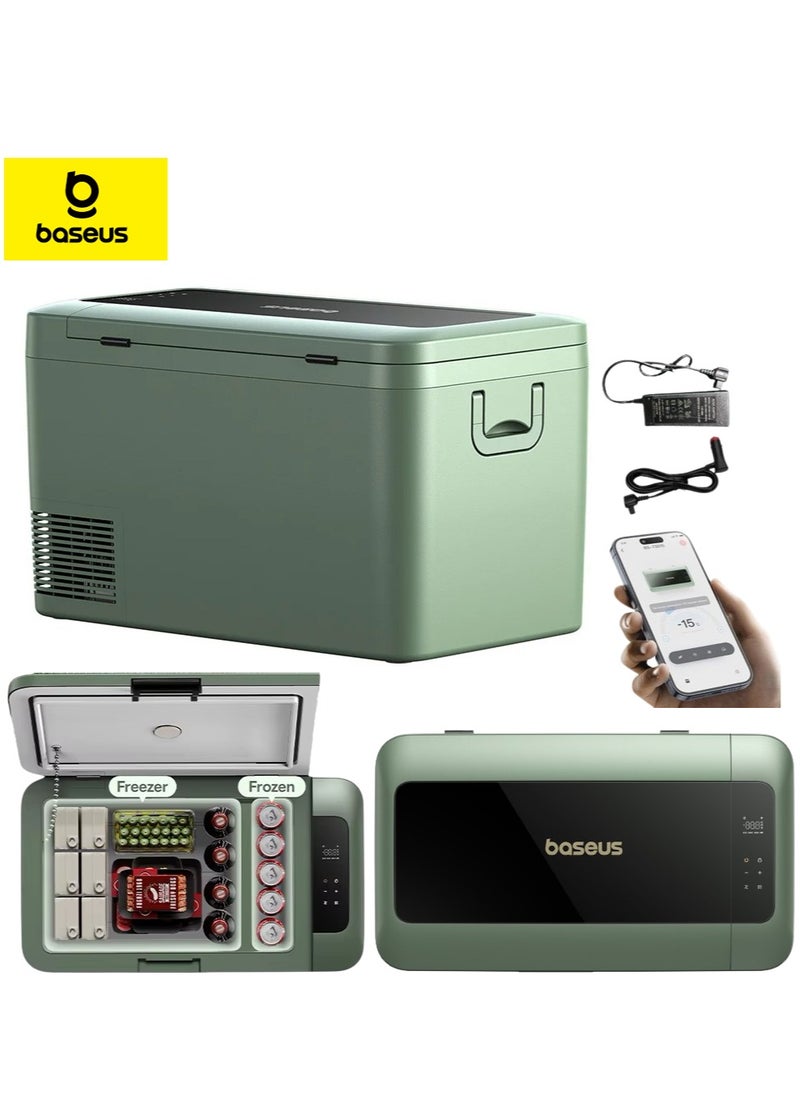 Baseus Car Fridge 21.6L Mini Fridge 12/24V Car Refrigerator Freezer & Cooler, Portable Electric Cool Box for Tesla Model Y, SUV, Truck, Campervan RV, Boat, Outdoor Travel Picnic, Camping, 4 Cooling Modes (-5℃ to 20℃), Low Power Consumption, App Control for Easy Temperature Adjustment  - Image 1