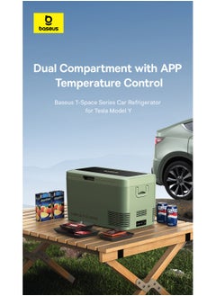 Baseus Car Fridge 21.6L Mini Fridge 12/24V Car Refrigerator Freezer & Cooler, Portable Electric Cool Box for Tesla Model Y, SUV, Truck, Campervan RV, Boat, Outdoor Travel Picnic, Camping, 4 Cooling Modes (-5℃ to 20℃), Low Power Consumption, App Control for Easy Temperature Adjustment  - Image 2
