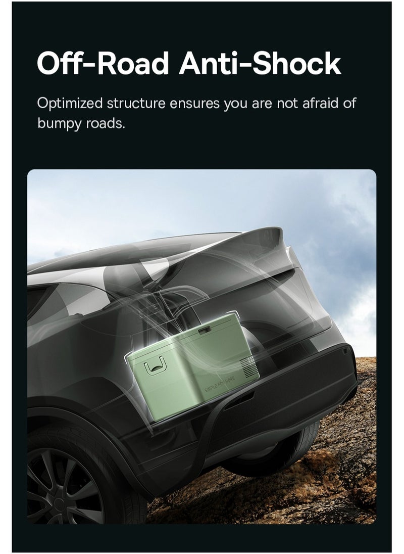 Baseus - Car Fridge 21.6L Mini Fridge 12/24V Car Refrigerator Freezer & Cooler, Portable Electric Cool Box for Tesla Model Y, SUV, Truck, Campervan RV, Boat, Outdoor Travel Picnic, Camping, 4 Cooling Modes (-5℃ to 20℃), Low Power Consumption, App Control for Easy Temperature Adjustment - Image 1