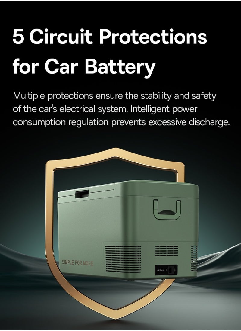 Baseus - Car Fridge 21.6L Mini Fridge 12/24V Car Refrigerator Freezer & Cooler, Portable Electric Cool Box for Tesla Model Y, SUV, Truck, Campervan RV, Boat, Outdoor Travel Picnic, Camping, 4 Cooling Modes (-5℃ to 20℃), Low Power Consumption, App Control for Easy Temperature Adjustment - Image 1