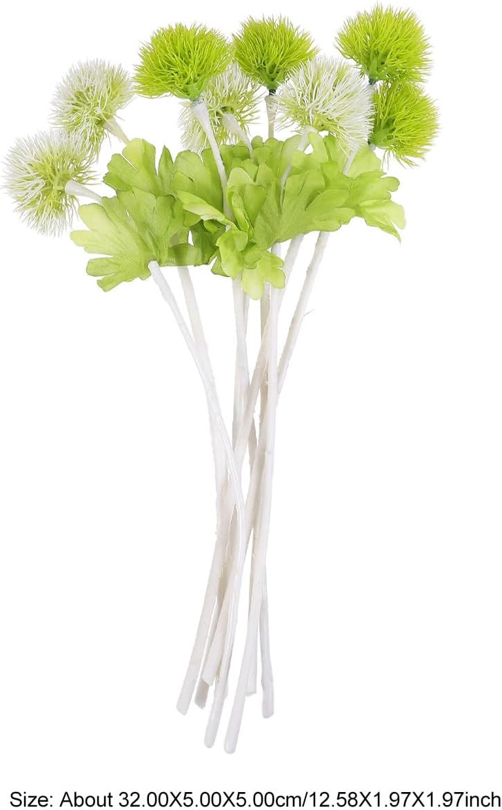 HANABASS 8pcs Artificial Hydrangea and Dandelion Fake Plants, Lifelike Simulation Greenery Decor, Plastic Decorative Flowers in Light for Home and Office Display - Image 2