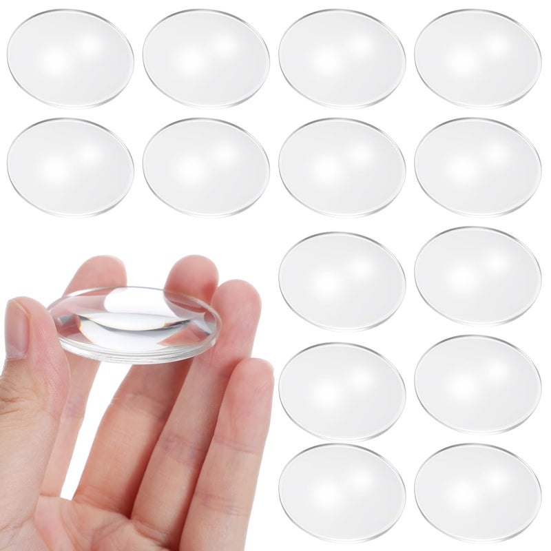 Hemobllo Optical 3D Lens for Magnifier - 20 Pcs 42mm Diameter Double Convex Lenses 68mm Focal Lengths Biconvex Lens Magnifying Glass Lens Optical Plastic Lens - Image 1