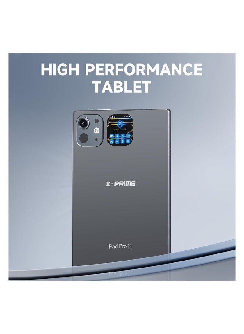 X - Prime PAD PRO 11 Android 12 Tablet 10.1″ HD+ 3000×1440P Display | 12GB RAM + 512GB ROM | Dual SIM 5G & WiFi | With Keyboard, Mouse & Stylus | Learning & Study Tab – White - Image 2