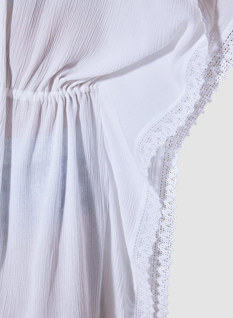 Penti Cute White Tie Up Kimono - Image 4