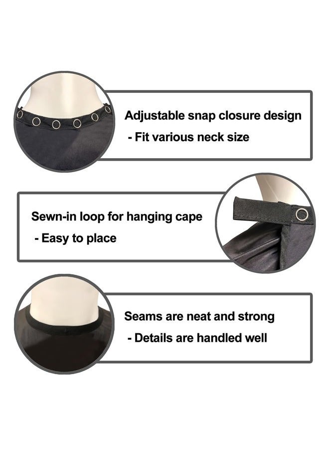 LxrEcksto Barber Capes for Men Hair Cutting Salon Cape with Snaps Waterproof Professional Large Barber Hairdresser Gown Stylist Cape- 63”× 56”(Profile Pattern) - Image 3