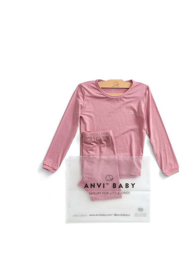 Anvi Baby Bamboo Spandex Pajama 18-24M- Lilac  - Image 1