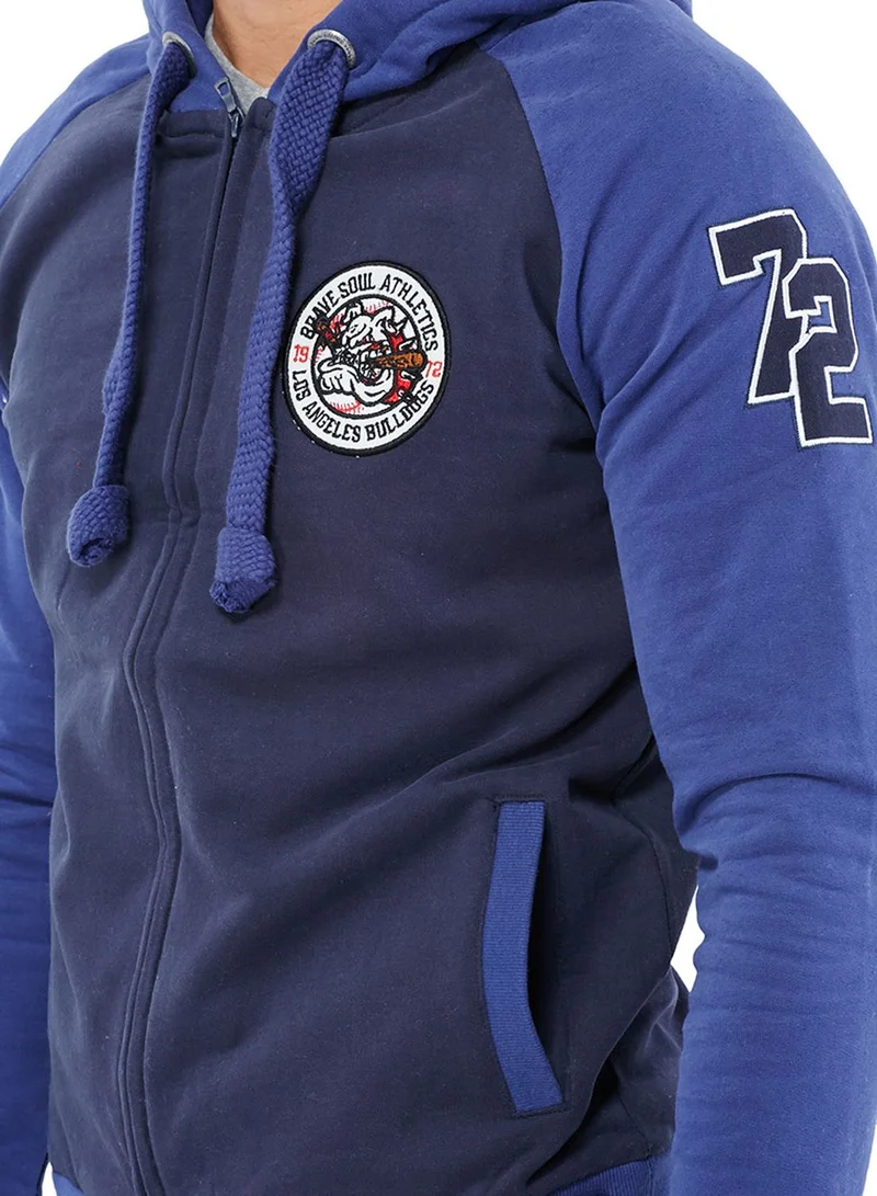 BRAVE SOUL Shadow Zip Through Hoodie